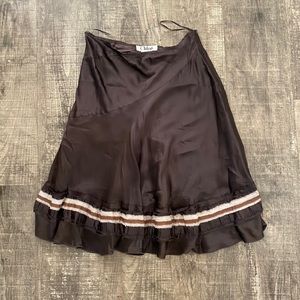 Brown silk Chloe skirt